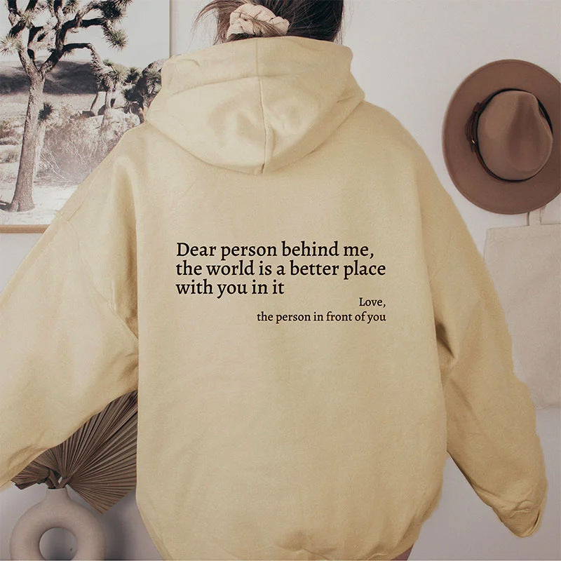 Kangaroo Pocket Drawstring Printed Hoodie